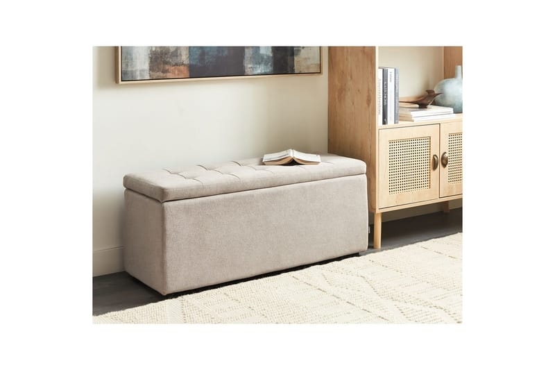 Fotpall Orem Beige/svart - Beige/svart - Möbler - Stolar & fåtöljer - Pall & puff - Fotpall