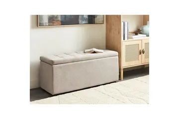 Fotpall Orem Beige/svart - Beige/svart - Möbler - Stolar & fåtöljer - Pall & puff - Fotpall