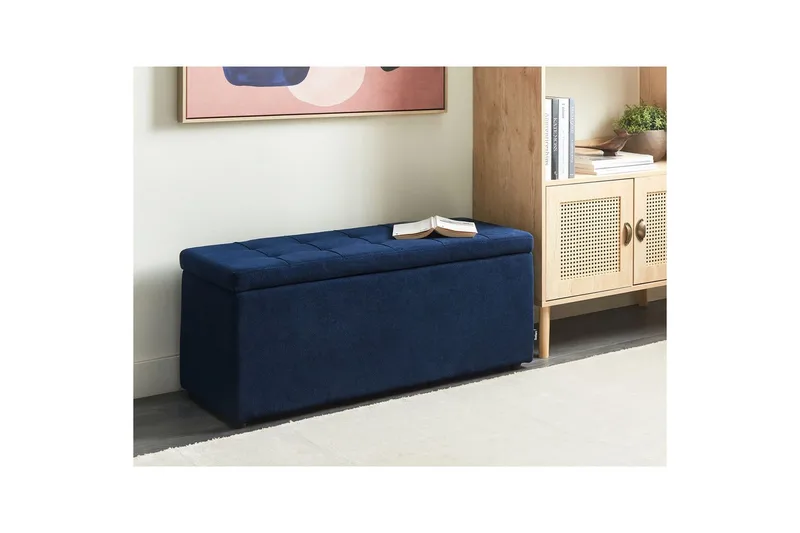 Fotpall Orem Blå/Svart - Blå/Svart - Möbler - Stolar & fåtöljer - Pall & puff - Fotpall