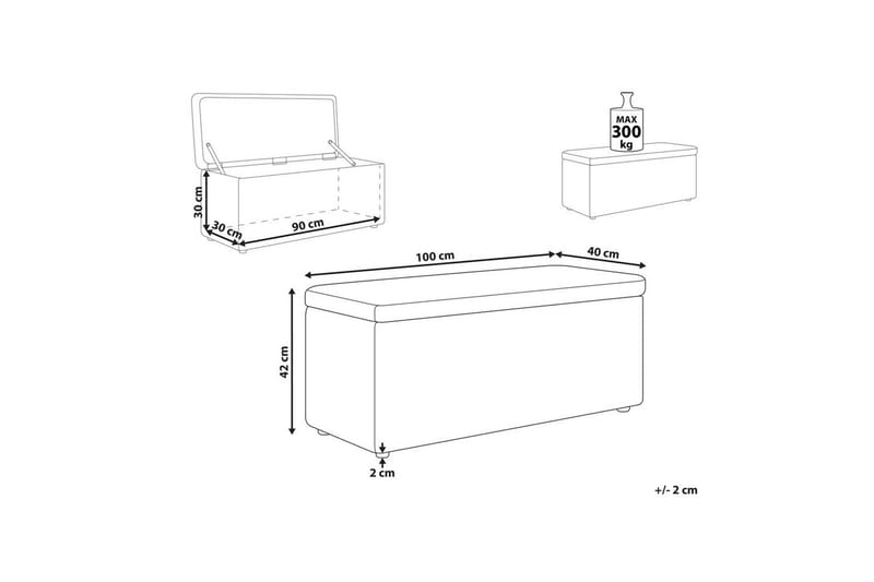 Fotpall Orem Rosa/Svart - Rosa/Svart - Möbler - Stolar & fåtöljer - Pall & puff - Fotpall