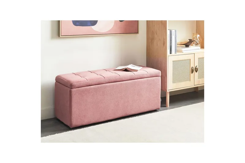 Fotpall Orem Rosa/Svart - Rosa/Svart - Möbler - Stolar & fåtöljer - Pall & puff - Fotpall