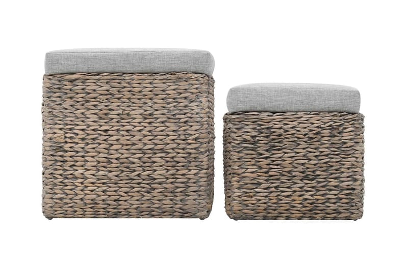 Ottoman set 2 delar sjögräs grå - Grå - Möbler - Stolar & fåtöljer - Pall & puff - Fotpall