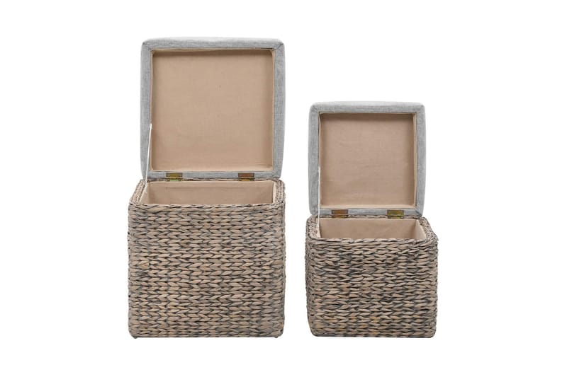 Ottoman set 2 delar sjögräs grå - Grå - Möbler - Stolar & fåtöljer - Pall & puff - Fotpall