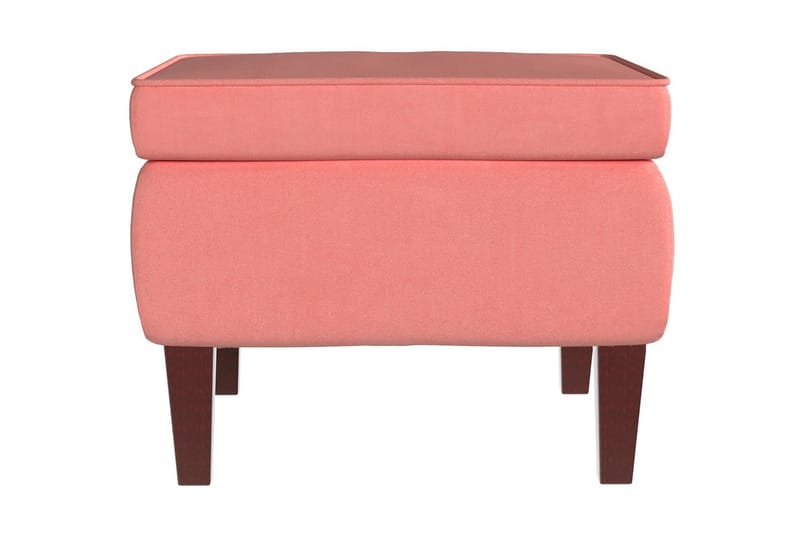 Pall med träben rosa sammet - Rosa - Möbler - Stolar & fåtöljer - Pall & puff - Fotpall