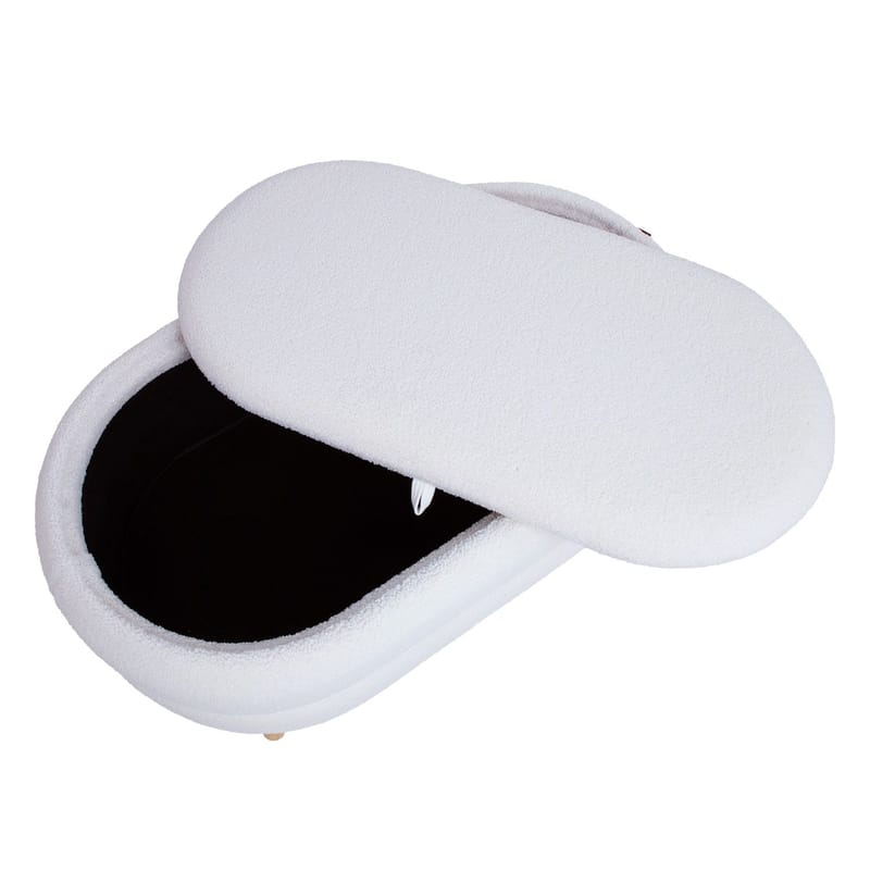 Pall/Bord Hana 87x48,5x46 cm, med förvaring - Vit - Möbler - Stolar & fåtöljer - Pall & puff - Fotpall - Fotpall med förvaring