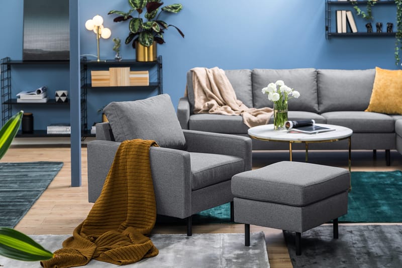 Peppe Fotpall - Ljusgrå - Möbler - Stolar & fåtöljer - Pall & puff - Fotpall