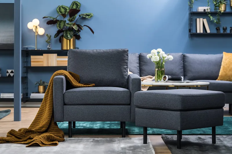 Peppe Fotpall - Mörkgrå - Möbler - Stolar & fåtöljer - Pall & puff - Fotpall