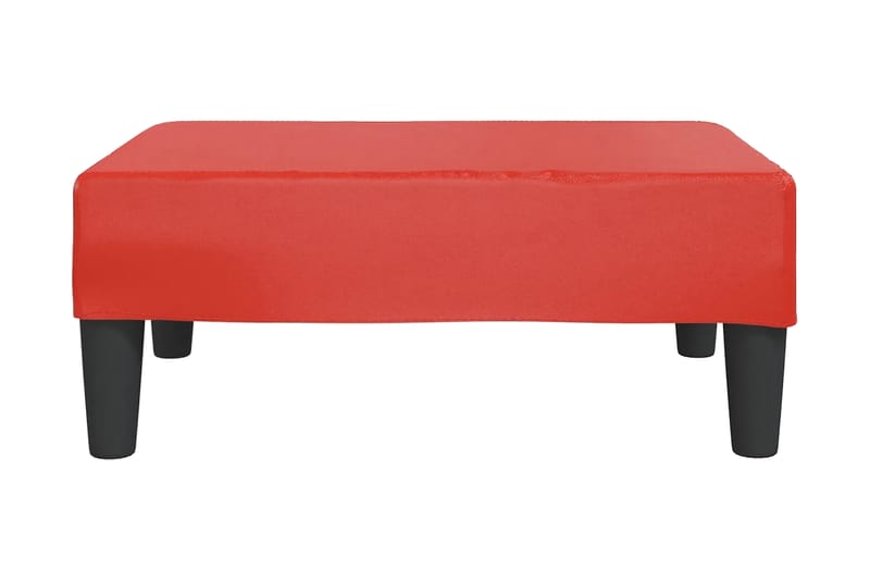 Fotpall röd 78x56x32 cm konstläder - Röd - Möbler - Stolar & fåtöljer - Pall & puff - Fotpall