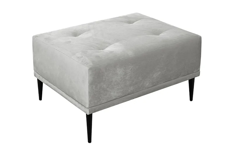 Rapale Fotpall - Sammet/Silver - Möbler - Stolar & fåtöljer - Pall & puff - Fotpall