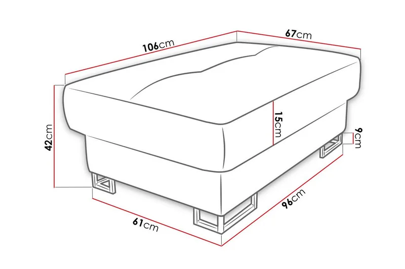 Reginia Fotpall 67 cm, undefined