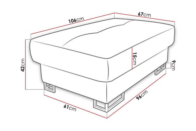 Reginia Fotpall 67 cm - Möbler - Stolar & fåtöljer - Pall & puff - Fotpall