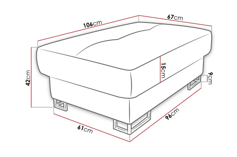 Reginia Fotpall 67 cm - Möbler - Stolar & fåtöljer - Pall & puff - Fotpall