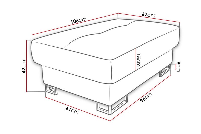 Reginia Fotpall 67 cm - Möbler - Stolar & fåtöljer - Pall & puff - Fotpall