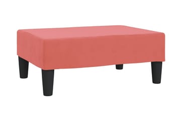 Fotpall rosa 78x56x32 cm sammet