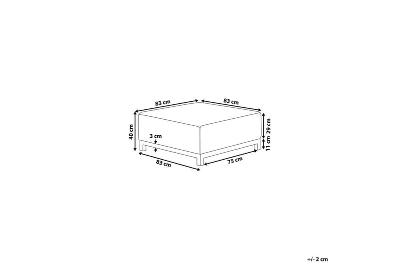 Fotpall Rovigo Beige/vit - Beige/vit - Möbler - Stolar & fåtöljer - Pall & puff - Fotpall