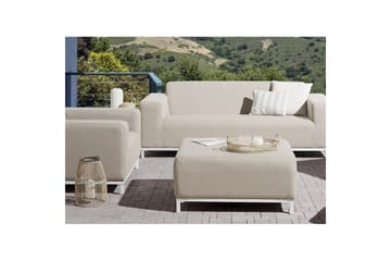 Fotpall Rovigo Beige/vit - Beige/vit - Möbler - Stolar & fåtöljer - Pall & puff - Fotpall