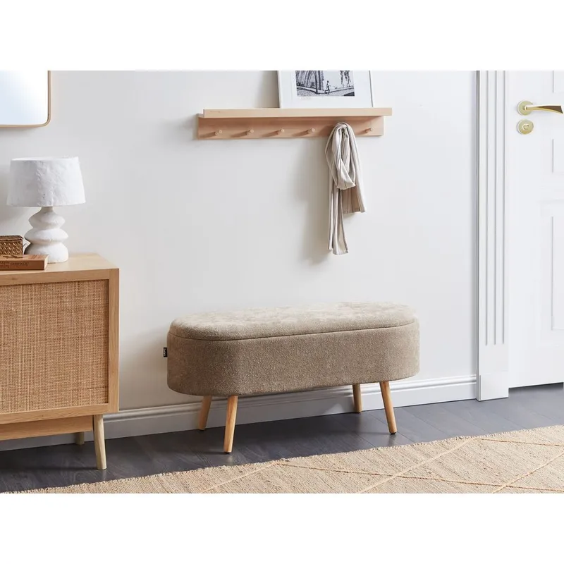 Sängbänk Oklahoma - Brunt, ljust trä - Inredning - Dekorbeslag - Möbelbeslag - Möbelben