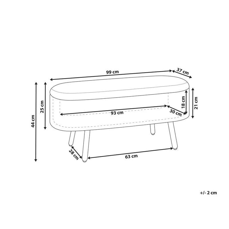 Sängbänk Oklahoma - Brunt, ljust trä - Inredning - Dekorbeslag - Möbelbeslag - Möbelben