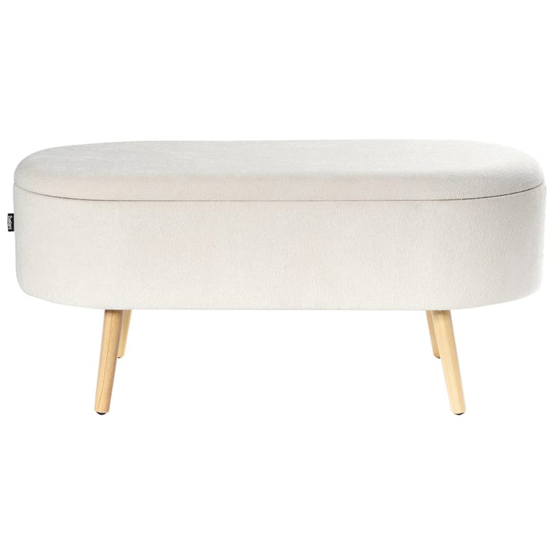 Sängbänk Oklahoma - Vit, ljust trä - Inredning - Dekorbeslag - Möbelbeslag - Möbelben