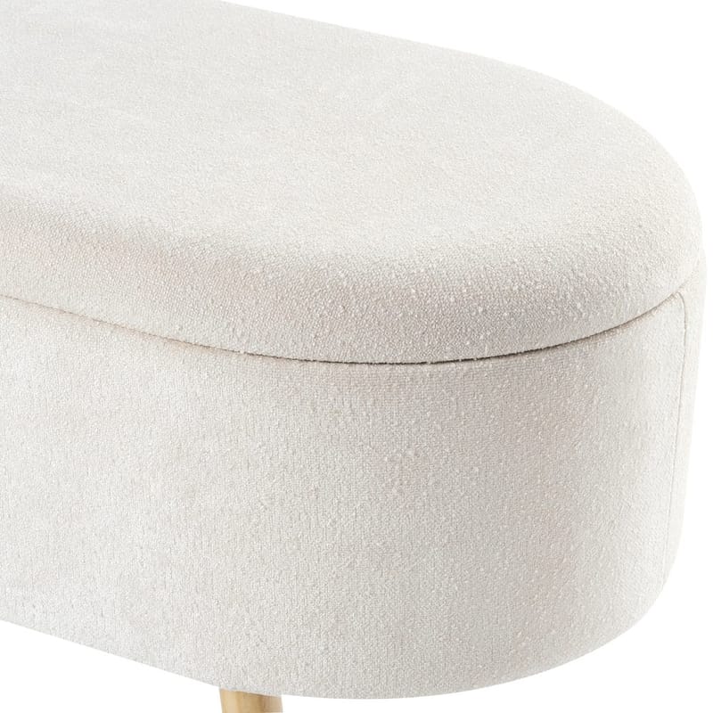 Sängbänk Oklahoma - Vit, ljust trä - Inredning - Dekorbeslag - Möbelbeslag - Möbelben