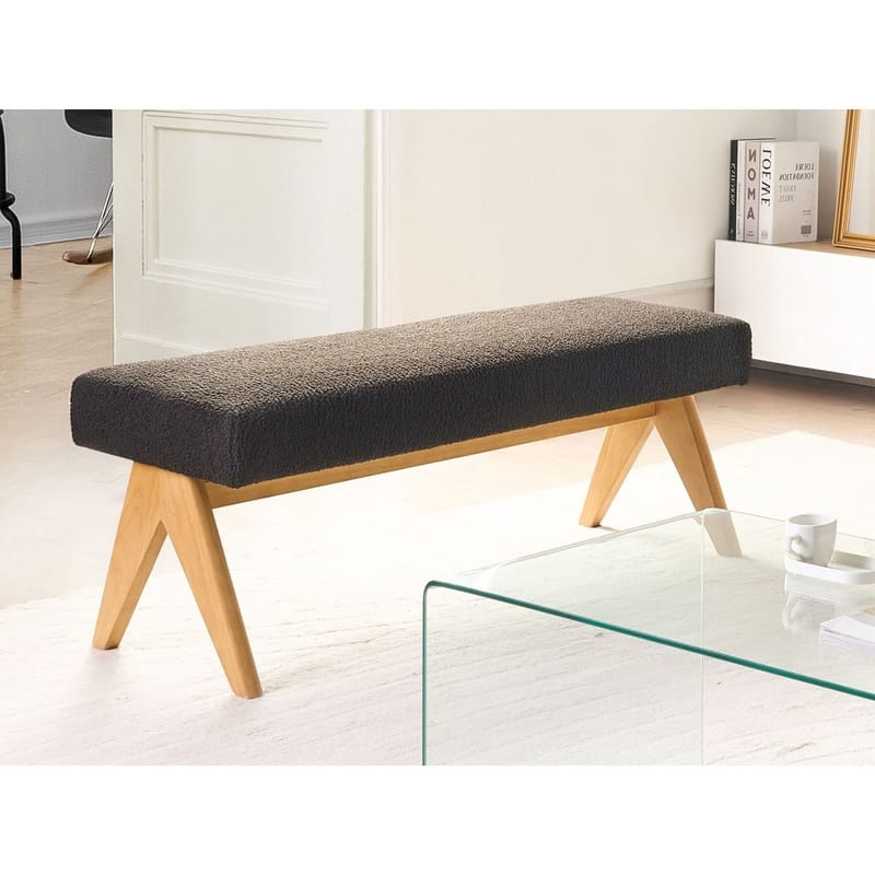 Sängbänk Tamre - Svart, ljust trä - Möbler - Stolar & fåtöljer - Pall & puff - Fotpall - Bäddbar fotpall