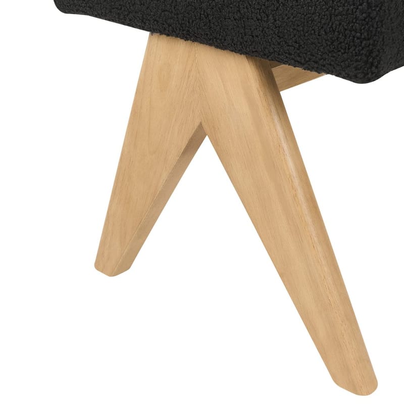 Sängbänk Tamre - Svart, ljust trä - Möbler - Stolar & fåtöljer - Pall & puff - Fotpall - Bäddbar fotpall