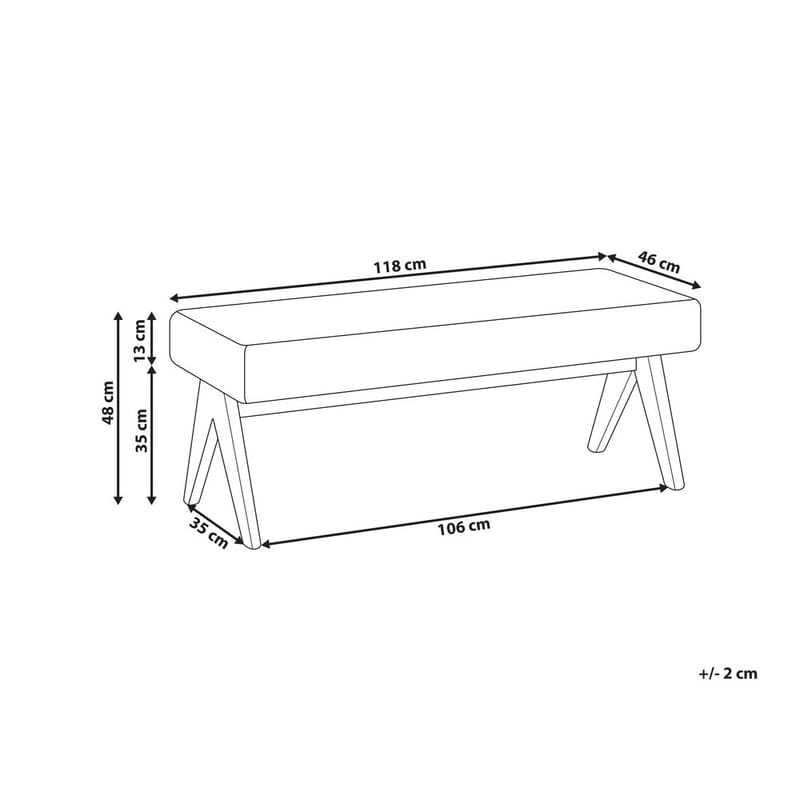 Sängbänk Tamre - Vit, ljust trä - Möbler - Stolar & fåtöljer - Pall & puff - Fotpall - Bäddbar fotpall