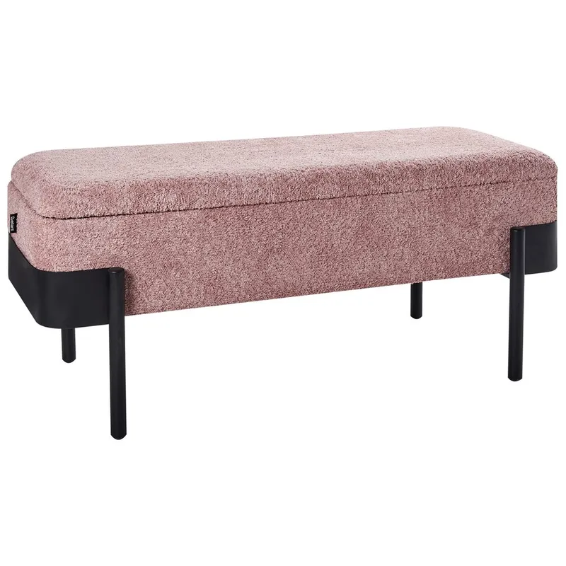 Sängbänk Warren, Rosa, Svart