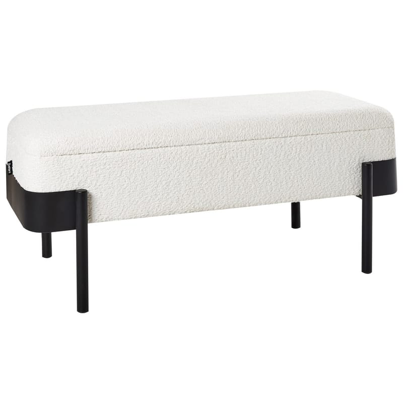 Sängbänk Warren, Vit, Svart