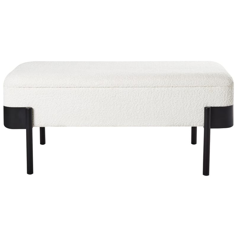 Sängbänk Warren - Vit, Svart - Möbler - Stolar & fåtöljer - Pall & puff - Fotpall