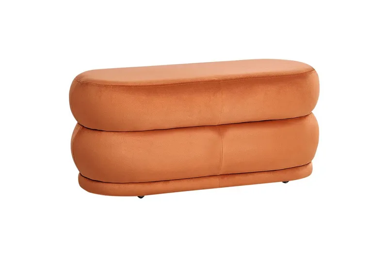 Sittbänk Ellendale Orange - Orange - Möbler - Stolar & fåtöljer - Pall & puff - Fotpall - Bäddbar fotpall