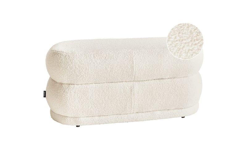 Sittbänk Ellendale Vit - Vit - Möbler - Stolar & fåtöljer - Pall & puff - Fotpall - Bäddbar fotpall