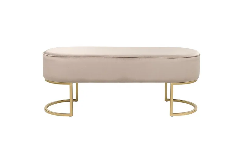 Sittbänk Milry Beige/guld - Beige/guld - Möbler - Stolar & fåtöljer - Pall & puff - Fotpall - Bäddbar fotpall