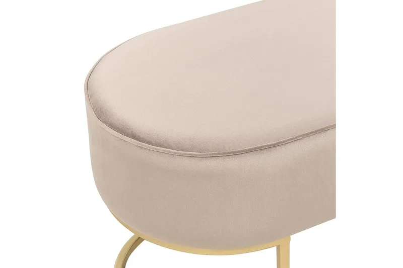 Sittbänk Milry Beige/guld - Beige/guld - Möbler - Stolar & fåtöljer - Pall & puff - Fotpall - Bäddbar fotpall