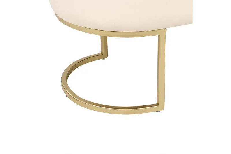 Sittbänk Milry Krämvit/guld - Krämvit/guld - Möbler - Stolar & fåtöljer - Pall & puff - Fotpall - Bäddbar fotpall