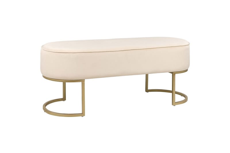 Sittbänk Milry Krämvit/guld, Krämvit/guld