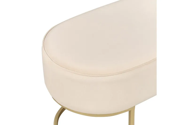 Sittbänk Milry Krämvit/guld - Krämvit/guld - Möbler - Stolar & fåtöljer - Pall & puff - Fotpall - Bäddbar fotpall