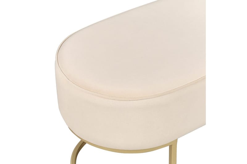 Sittbänk Milry Krämvit/guld - Krämvit/guld - Möbler - Stolar & fåtöljer - Pall & puff - Fotpall - Bäddbar fotpall