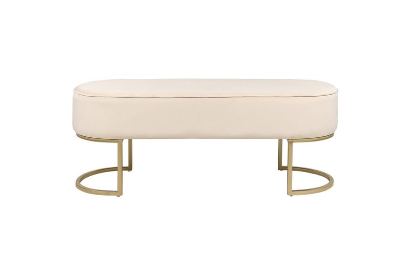 Sittbänk Milry Krämvit/guld - Krämvit/guld - Möbler - Stolar & fåtöljer - Pall & puff - Fotpall - Bäddbar fotpall