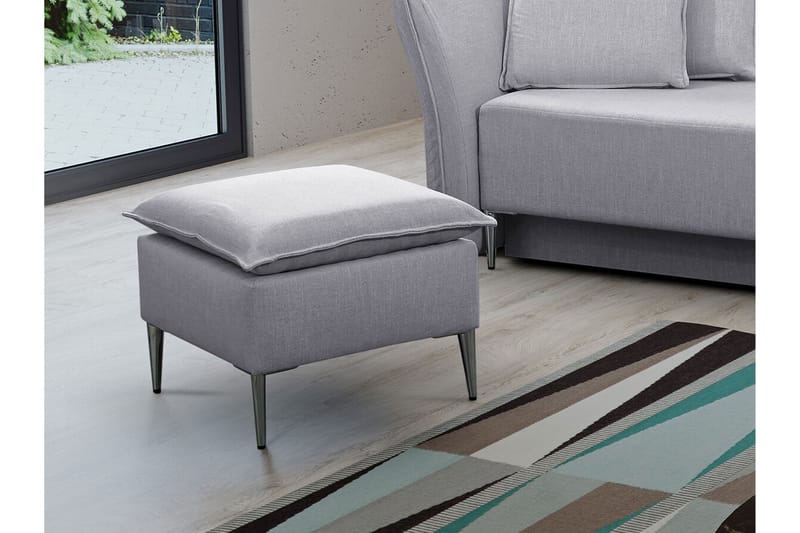 Staffin Fotpall 50 cm Light grey/Dark grey - Möbler - Stolar & fåtöljer - Pall & puff - Fotpall