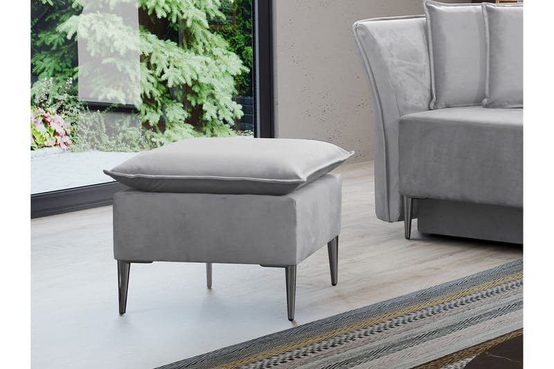 Staffin Fotpall 50 cm Light grey/Dark grey - Möbler - Stolar & fåtöljer - Pall & puff - Fotpall