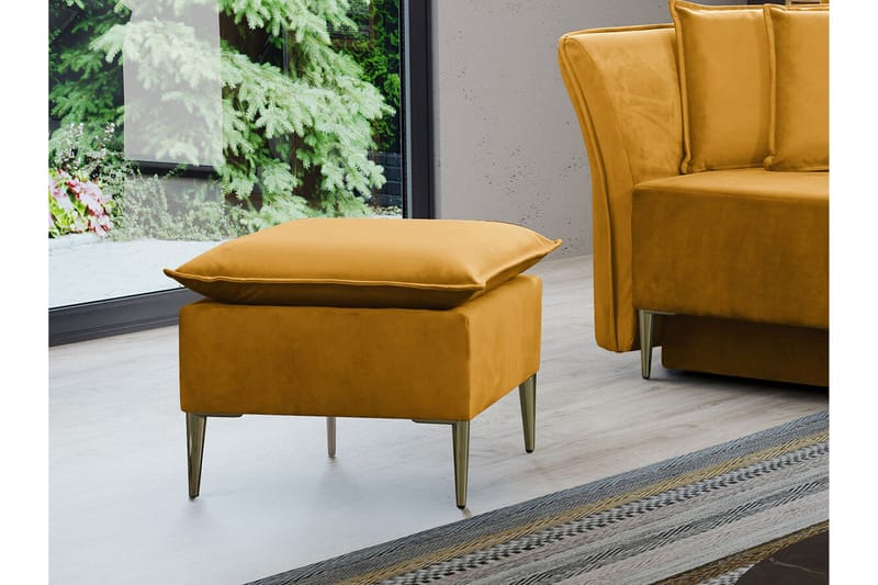 Staffin Fotpall 50 cm Yellow - Möbler - Stolar & fåtöljer - Pall & puff - Fotpall