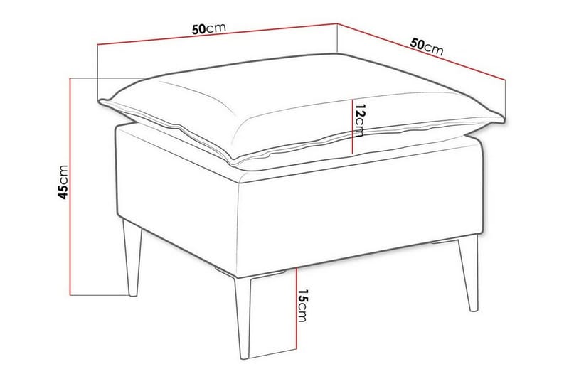 Staffin Fotpall 50 cm - Möbler - Stolar & fåtöljer - Pall & puff - Fotpall