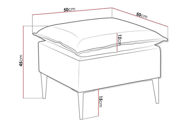 Staffin Fotpall 50 cm - Möbler - Stolar & fåtöljer - Pall & puff - Fotpall