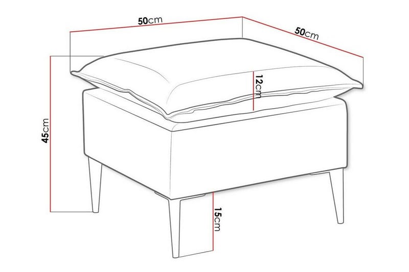 Staffin Fotpall 50 cm - Möbler - Stolar & fåtöljer - Pall & puff - Fotpall
