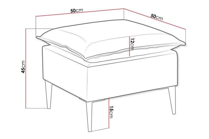 Staffin Fotpall 50 cm - Möbler - Stolar & fåtöljer - Pall & puff - Fotpall