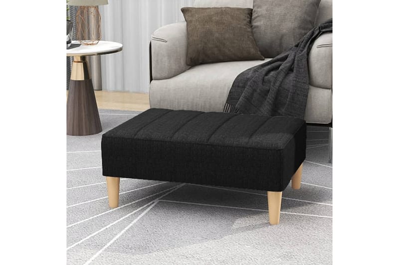 Fotpall svart 78x56x32 cm tyg - Svart - Möbler - Stolar & fåtöljer - Pall & puff - Fotpall
