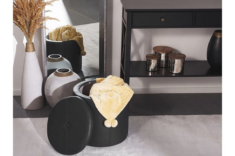 Syosset Fotpall med Förvaring - Svart - Möbler - Stolar & fåtöljer - Pall & puff - Fotpall