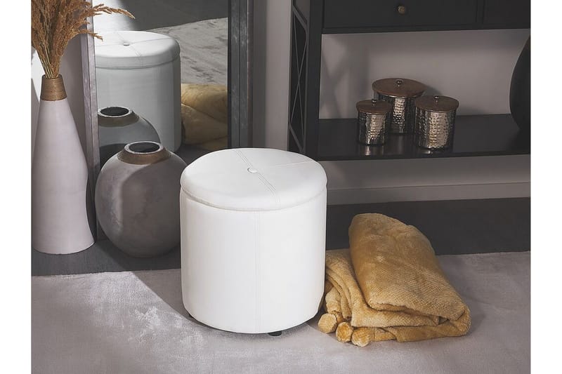 Syosset Fotpall med Förvaring - Vit - Möbler - Stolar & fåtöljer - Pall & puff - Fotpall