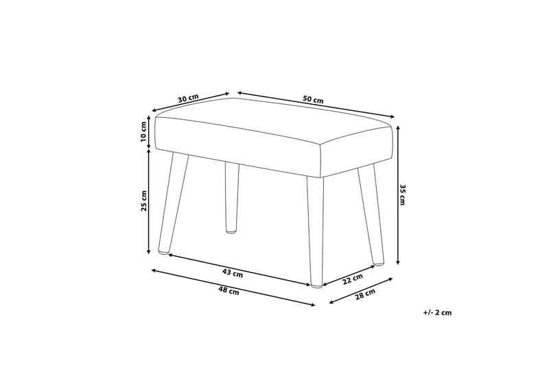Takoma Fotpall 30|50 cm - Grå - Möbler - Stolar & fåtöljer - Pall & puff - Fotpall